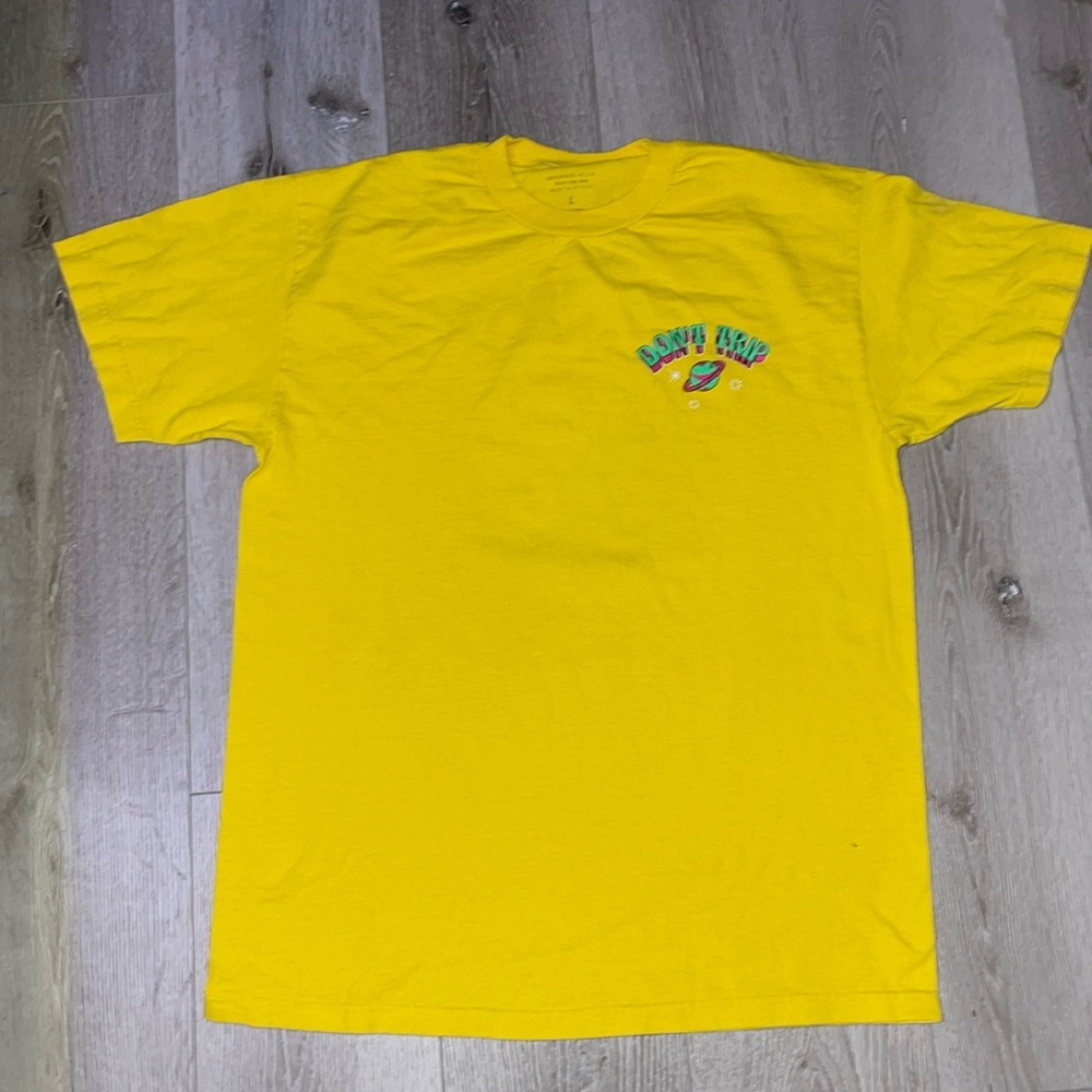 Yellow oversized skater t shirt with neon colors
